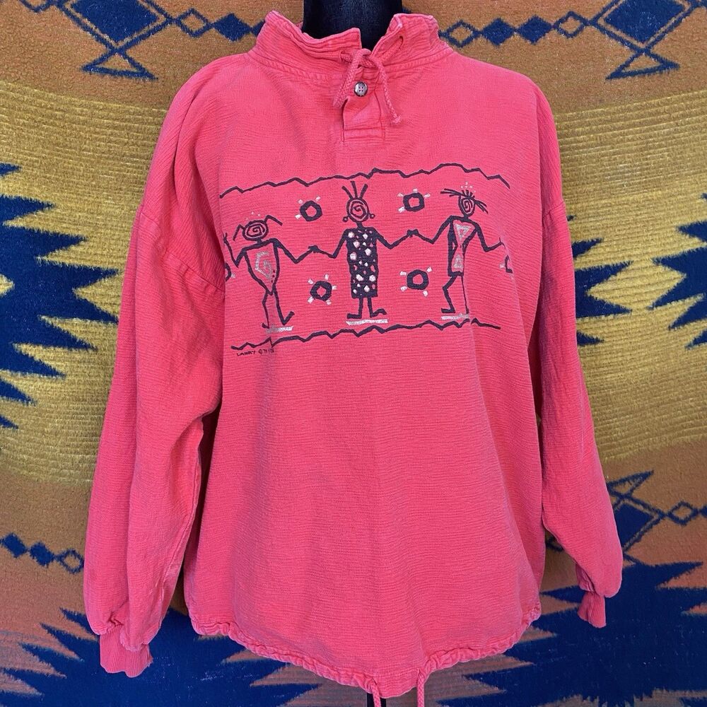 Vintage 94’ 4 Fun Graphic Pocahontas Central Park Long Sleeve Pullover. Medium.